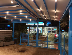 Τοποθέτηση Τεντοπέργκολας - Ανεμοφράκτες Μουλάς